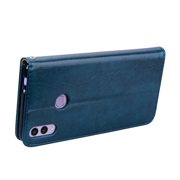 Business Style Oil Wax Texture Horizontal Flip Leather Case for Huawei Honor 8C, with Holder & Card Slots & Wallet