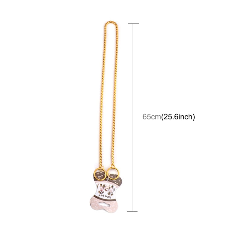 Pet Collars Pet Neck Strap Dog Neckband Snake Chain Dog Chain Solid Metal Chain Dog Collar,Length:65cm