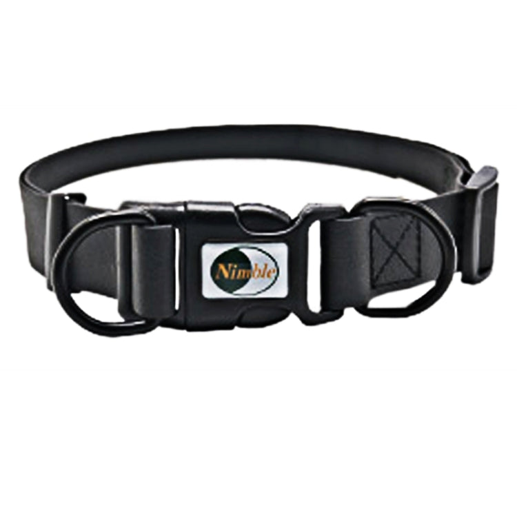 PVC Material Waterproof Adjustable Dual Loop Pet Dogs Collar, Suitable for Ferocious Dogs, Size: L, Collar Size: 39-63 cm
