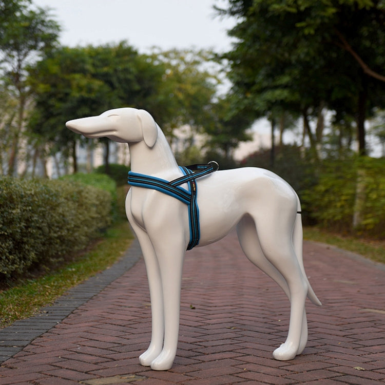 Pet Dogs A7 Reflective Polyester Chest Harness Lead Leash Traction Big Dogs Safety Chain Rope Collar, Size: XS, 2.0*42*50cm