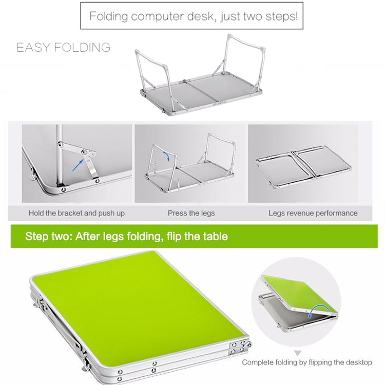 Plastic Mat Adjustable Portable Laptop Table Folding Stand Computer Reading Desk Bed Tray, Plastic Mat, Plastic Mat (Sapphire Blue)