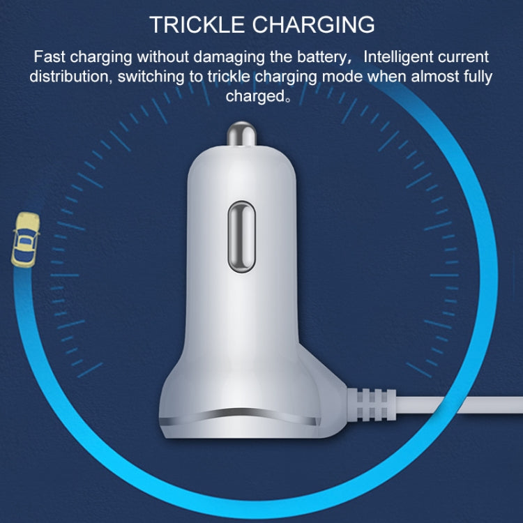 WK WP-C24 3.1A Explore The 3-in-1 Free Edition 8 Pin / Micro USB / USB-C / Type-C Data Cable + USB Car Charger