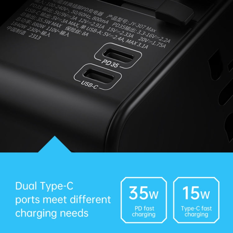 ROCK T62 35.5W Global Travel Multifunctional Plug PD Charger Power Adapter