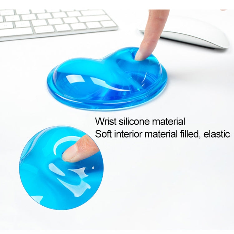 MONTIAN 2 PCS Transparent Silicone Bracer Heart-shaped Mouse Wrist Supporter, Random Color Delivery