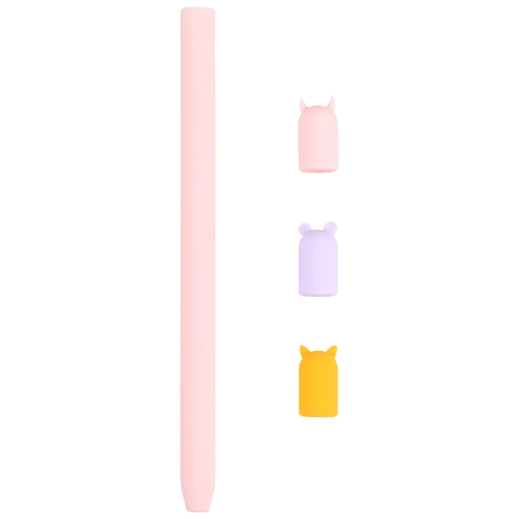 4 in 1 Stylus Pen Cartoon Animal Silicone Protective Case for Apple Pencil 1