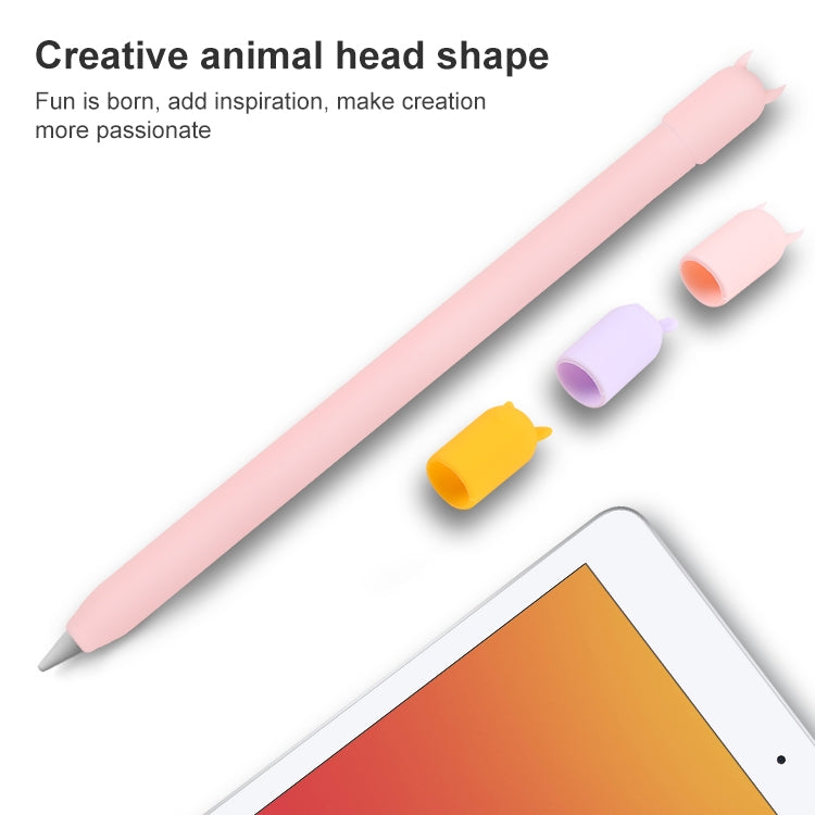 4 in 1 Stylus Pen Cartoon Animal Silicone Protective Case for Apple Pencil 1