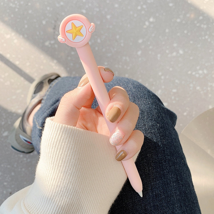 Cute Cartoon Silicone Protective Cover for Apple Pencil 1(Five-pointed Star Pink)