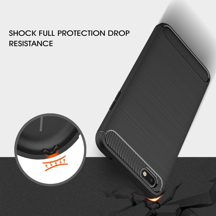 For Xiaomi Mi 5X Carbon Fiber TPU Brushed Texture Shockproof Protective Back Cover Case