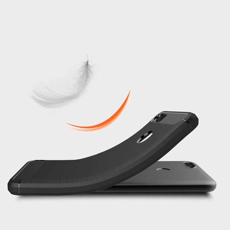 For Xiaomi Mi 5X Carbon Fiber TPU Brushed Texture Shockproof Protective Back Cover Case
