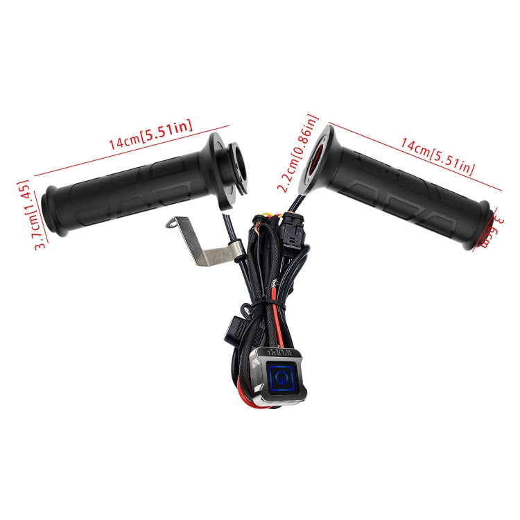 WUPP ZH-983C1 Motorcycle Modified Intelligent Electric Heating Hand Cover Heated Grip Handlebar with Three Gear Temperature Control