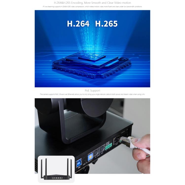 FEELWORLD UHD4K12X 4K PTZ Camera 12X Optical Zoom, Auto Focus SDI HDMI USB IP Remote Control