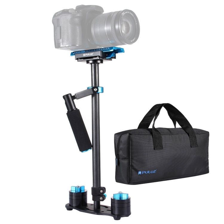 PULUZ 38.5-61cm Carbon Fibre Handheld Stabilizer for DSLR & DV Digital Video & Cameras, Load Range: 0.5-3kg