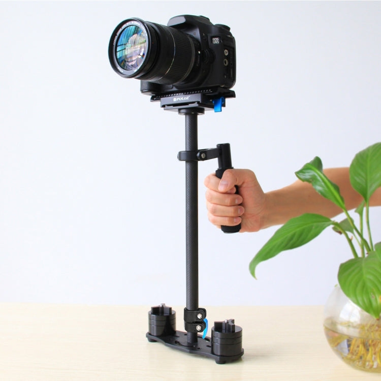PULUZ 38.5-61cm Carbon Fibre Handheld Stabilizer for DSLR & DV Digital Video & Cameras, Load Range: 0.5-3kg