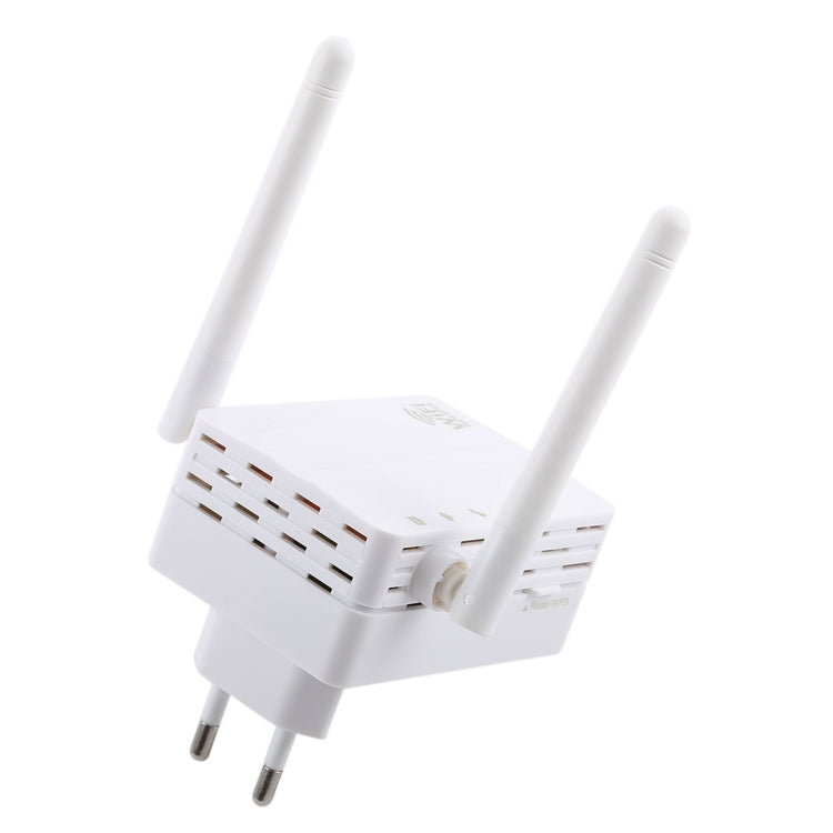 300Mbps Wireless-N Range Extender WiFi Repeater Signal Booster Network Router with 2 External Antenna, EU Plug