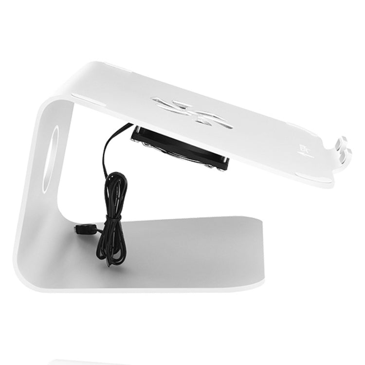 SOPI ZJ-001 Classic Style Aluminum Cooling Stand with Cool Fan for Laptop, Suitable for Mac Air, Mac Pro, iPad, and Other Laptops