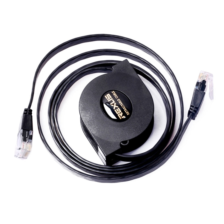 REXLIS 2m CAT6 Retractable Flat RJ45 Ethernet Network LAN Cable