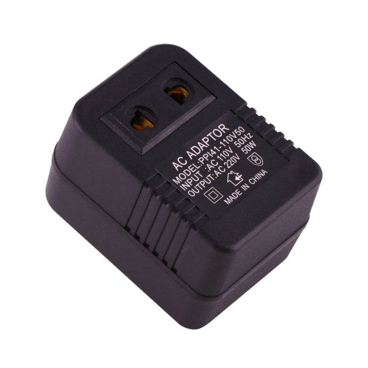 110V to 220V 50W AC Power Socket Adapter, EU/US Plug to US Plug