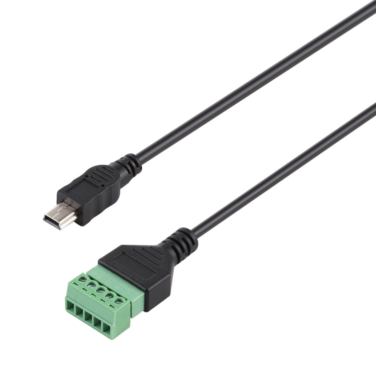 Mini 5 Pin Male to 5 Pin Pluggable Terminals Solder-free USB Connector Solderless Connection Adapter Cable, Length: 30cm