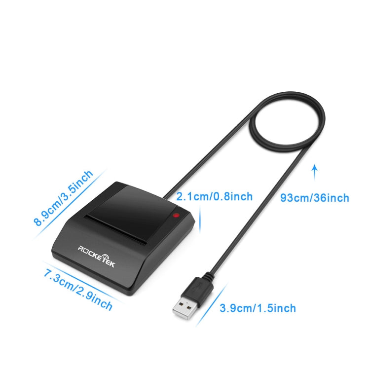 ROCKETEK RT-SCR4 CAC IC SIM Chip Smart Card Reader