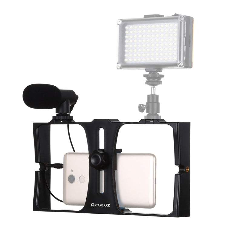 PULUZ 2 in 1 Live Broadcast Smartphone Video Rig + Microphone Kits for iPhone, Galaxy, Huawei, Xiaomi, HTC, LG, Google, and Other Smartphones