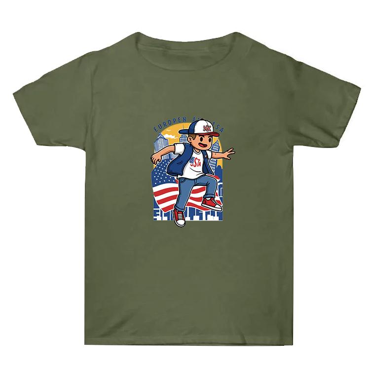 Summer Baggy Cotton Short Sleeve T-shirt Custom Made Print On Your Demand, Size: XL