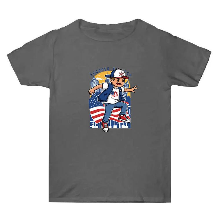 Summer Baggy Cotton Short Sleeve T-shirt Custom Made Print On Your Demand, Size: XL