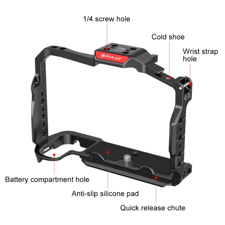 For Nikon Z6 III PULUZ Metal Camera Cage Stabilizer Rig
