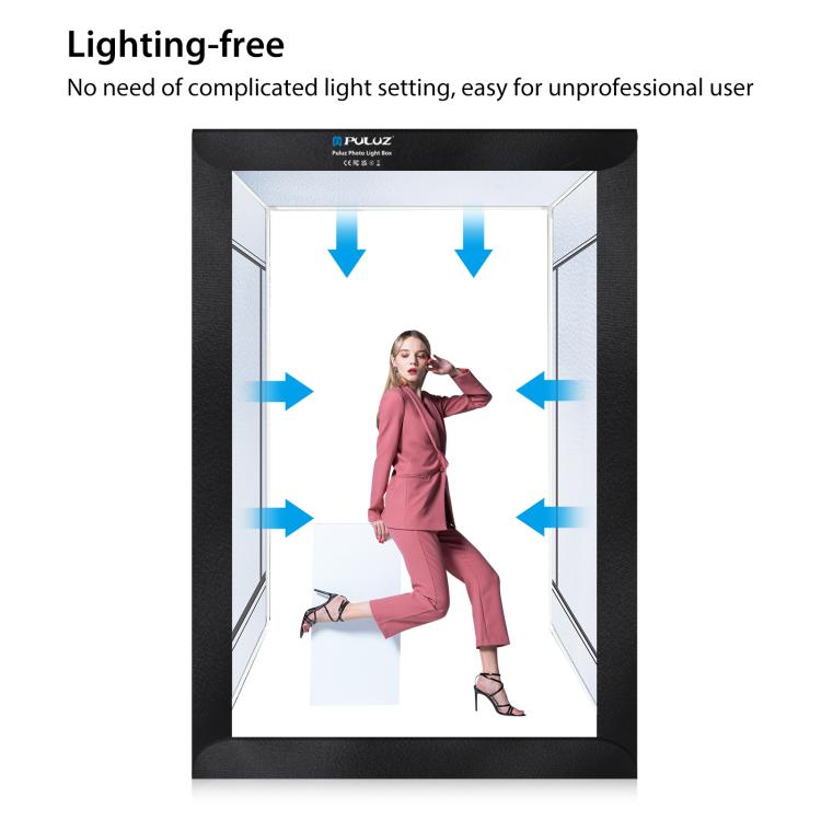 PULUZ 2m 240W 5500K Photo Light Studio Box Kit for Clothes / Adult Model Portrait