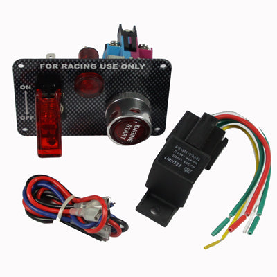 Carbon Fiber Flip-up Start Ignition Switch Panel and Accessories for Racing Sport