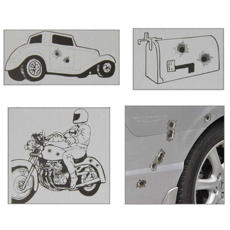 6 PCS Anti-scratch Bullet Hole Decoration Car 3M Sticker, Size: 4cm x 4cm