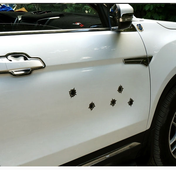 6 PCS Anti-scratch Bullet Hole Decoration Car 3M Sticker, Size: 4cm x 4cm