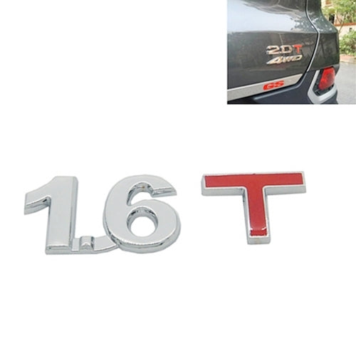 3D Universal Decal Chromed Metal Car Emblem Badge Sticker Car Trailer Gas Displacement Identification, Size: 8.5x2.5 cm