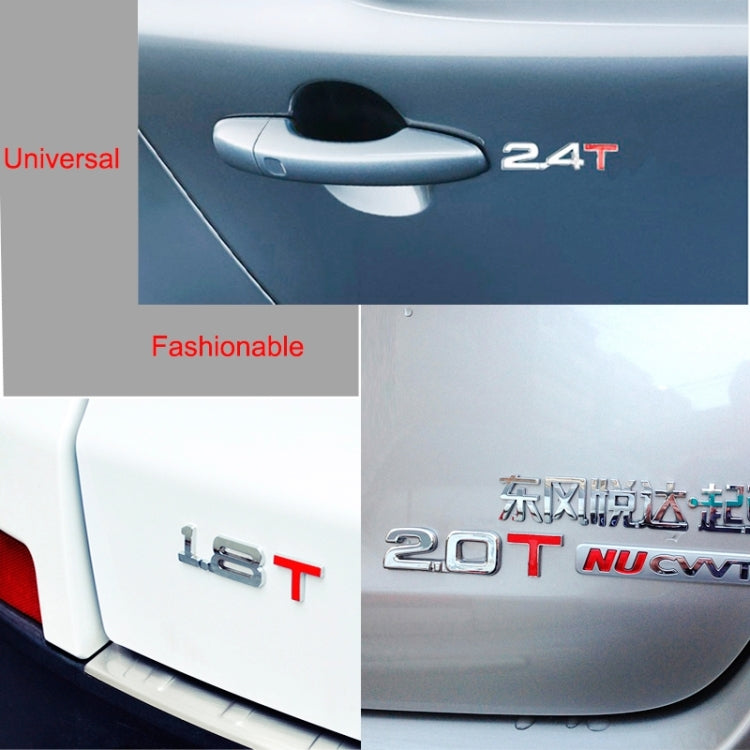 3D Universal Decal Chromed Metal Car Emblem Badge Sticker Car Trailer Gas Displacement Identification, Size: 8.5x2.5 cm
