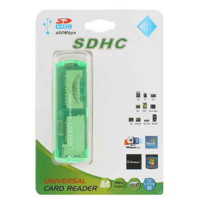 USB 2.0 Multi Card Reader, Support SD/MMC, MS, TF, M2 Card