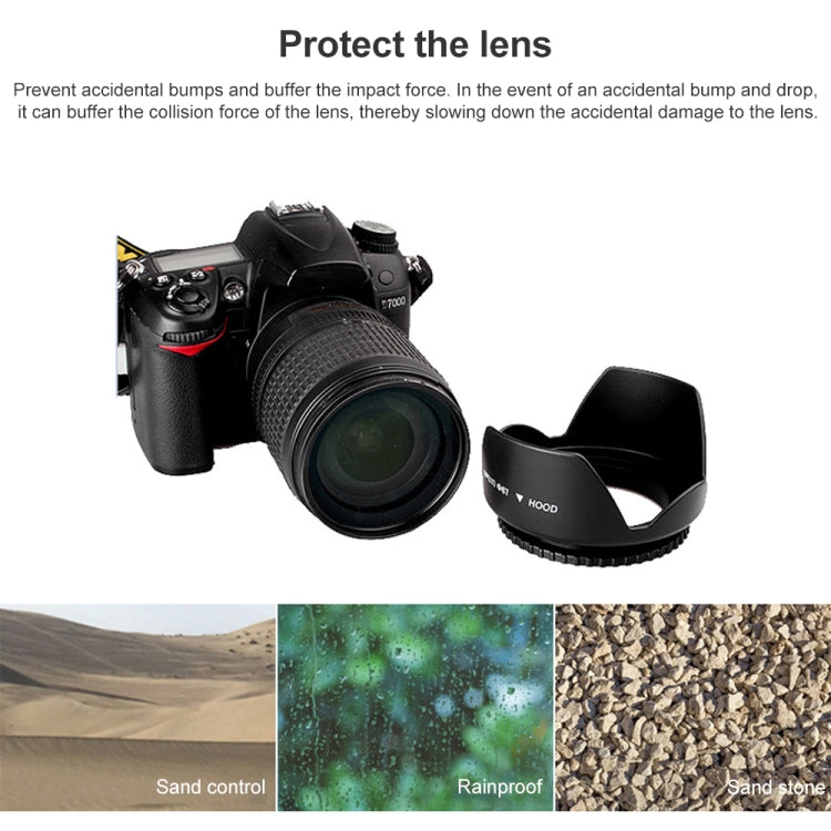 58mm Lens Hood for Cameras(Screw Mount)