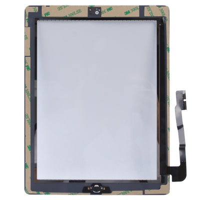 (Controller Button + Home Key Button PCB Membrane Flex Cable + Touch Panel Installation Adhesive) Touch Panel for New iPad (iPad 3)