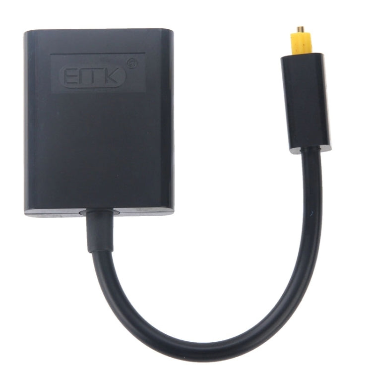 EMK Digital Toslink Optical Fiber Audio Splitter 1 to 2 Cable Adapter for DVD Player