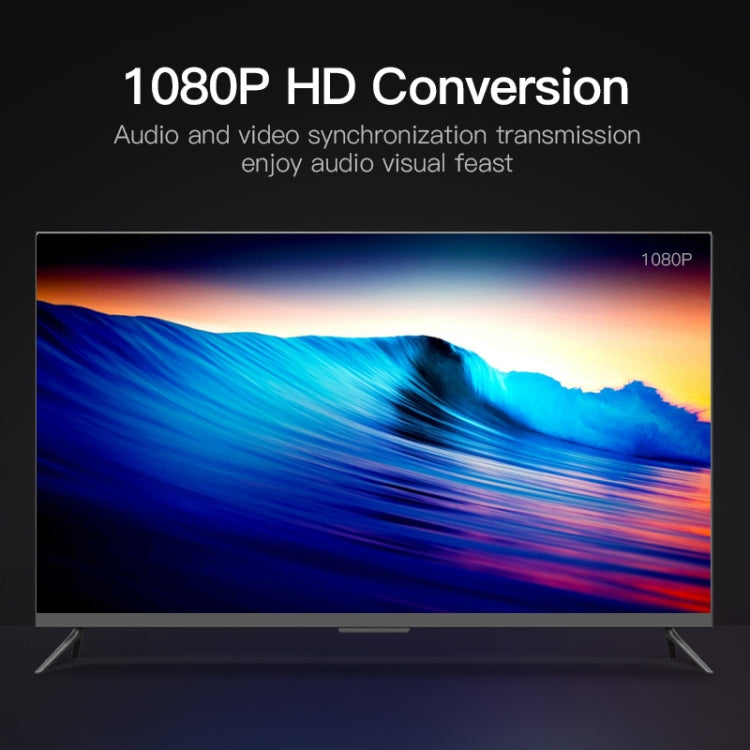 26cm HDMI to VGA + Audio Output Video Conversion Cable with 3.5mm Audio Cable, Support Full HD 1080P