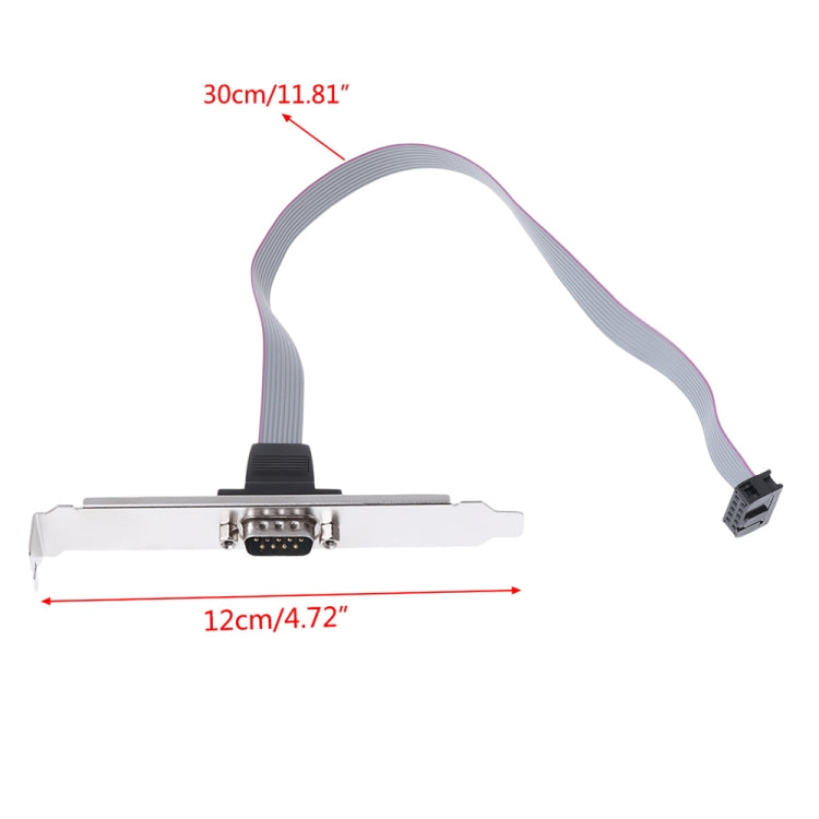 DB9 9pin Com Port host case Cable / RS232 port plate cable, Length: 36cm