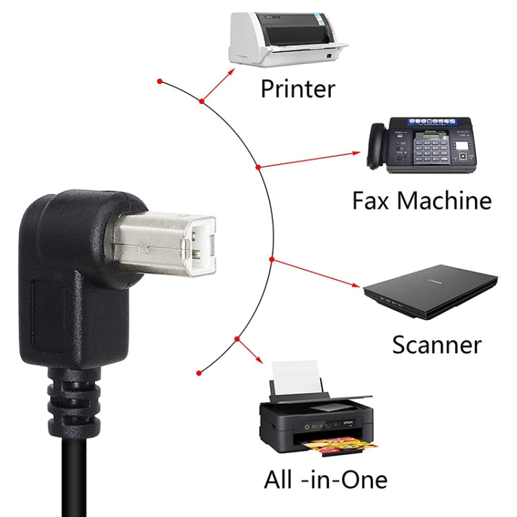 USB 2.0 Type-B Male to Female Printer / Scanner Extension Cable for HP, Dell, Epson, Length: 50cm