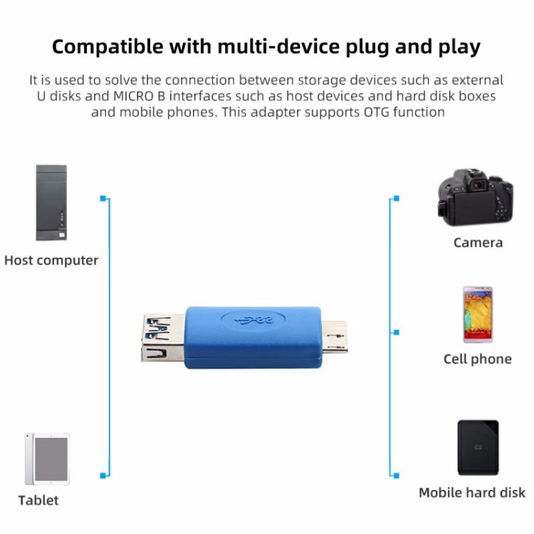 Super Speed USB 3.0 AF to USB 3.0 Micro-B Male Adapter