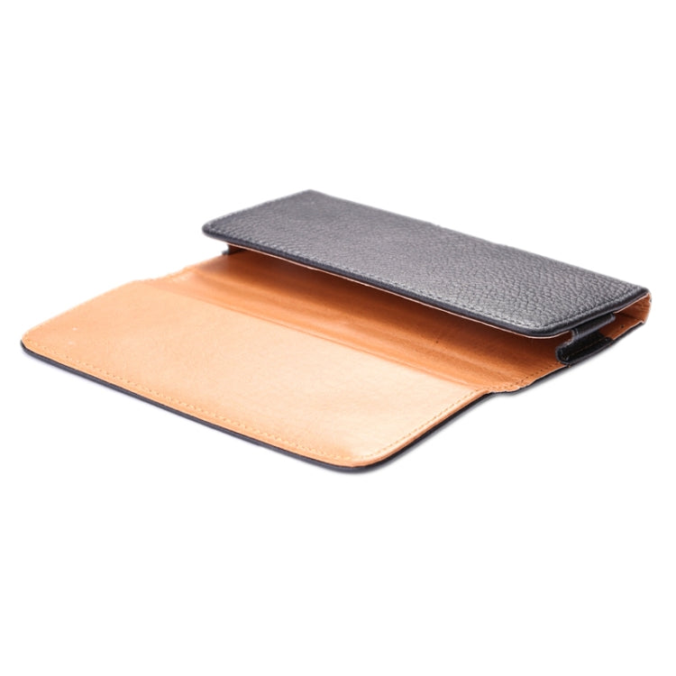 Litchi Texture Horizontal Style Waist Bag for Galaxy Note 4 / Note 3 / Note II / N7100
