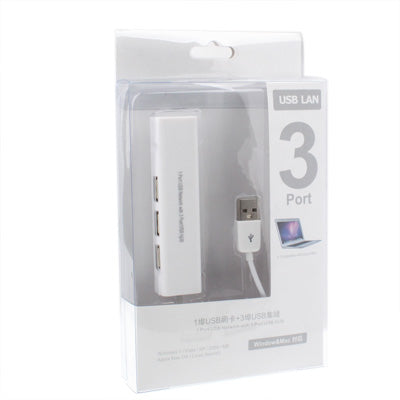 1 Port USB Network With 3 Port USB Hub To Female RJ45 Ethernet Lan Adapter Card
