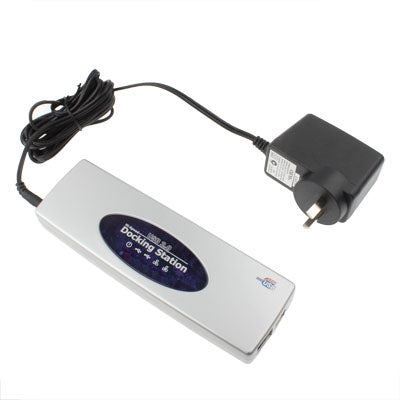 Hi-speed USB 2.0 Docking Station with 8 Ports (2xUSB 2.0 + PS2 Mouse + PS2 Keyboard + RS232 + DB25 + LAN + Upstream),Black