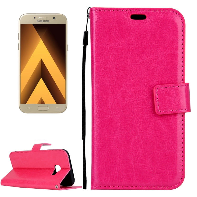For Galaxy A3 (2017) / A320 Crazy Horse Texture Horizontal Flip PU Leather Case with Holder & Card Slots & Wallet & Photo Frame & Lanyard & Magnetic Buckle