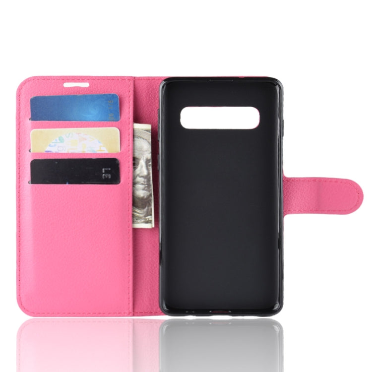 Litchi Texture Horizontal Flip Leather Case for Galaxy S10 , with Wallet & Holder & Card Slots