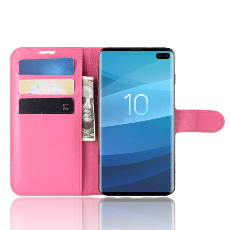 Litchi Texture Horizontal Flip Leather Case for Galaxy S10 , with Wallet & Holder & Card Slots
