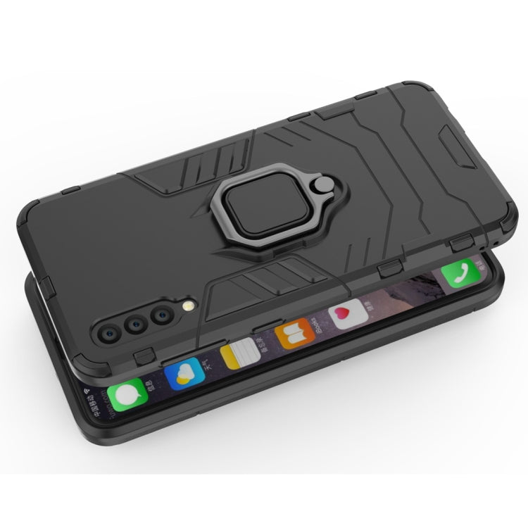 Shockproof PC + TPU Protective Case for Galaxy A50, with Magnetic Ring Holder