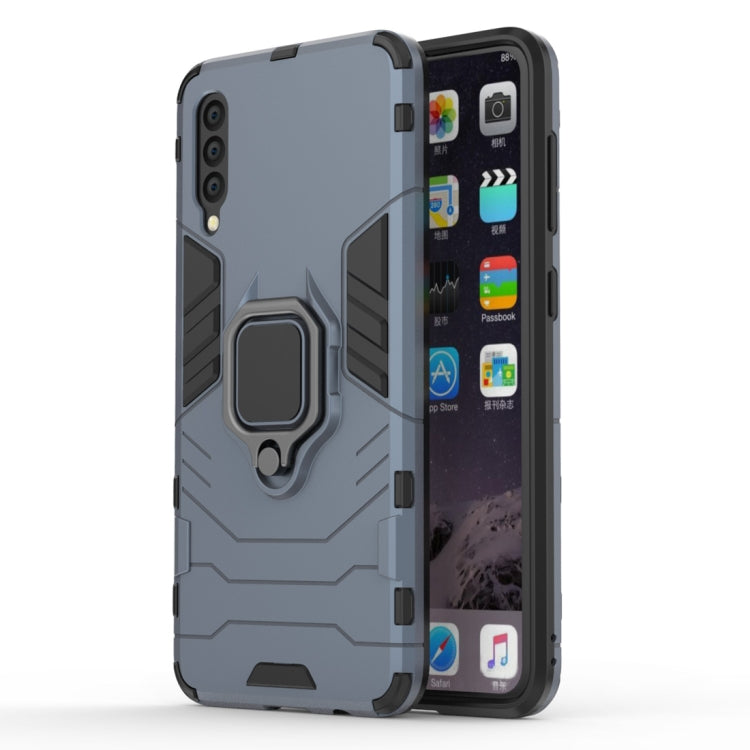 Shockproof PC + TPU Protective Case for Galaxy A50, with Magnetic Ring Holder