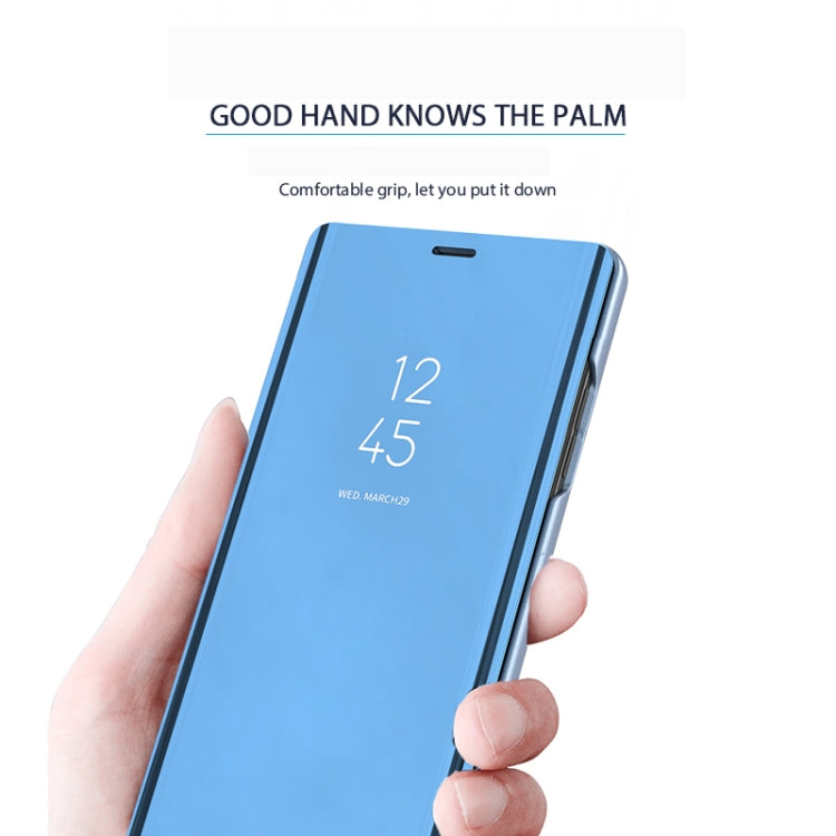 Mirror Clear View Horizontal Flip PU Smart Leather Case for Galaxy A7 (2018), with Holder